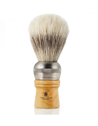 ПРОФЕСИОНАЛНА ЧЕТКА ЗА БРЪСНЕНЕ VIE LONG, КОНСКИ КОСЪМ - ESPANOLA, ХРОМ | Vip-Shave