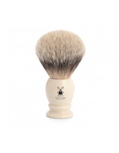ЧЕТКА ЗА БРЪСНЕНЕ MÜHLE, КОСЪМ ОТ ЯЗОВЕЦ- CLASSIC БЯЛ, SilverTip Badger, XL | Vip-Shave