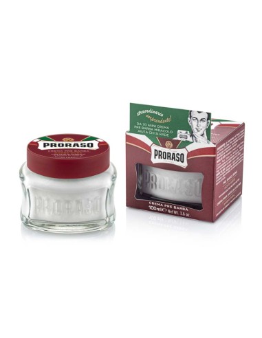 КРЕМ ЗА ПРЕДИ БРЪСНЕНЕ PRORASO - RED, ЗА ГРУБА БРАДА