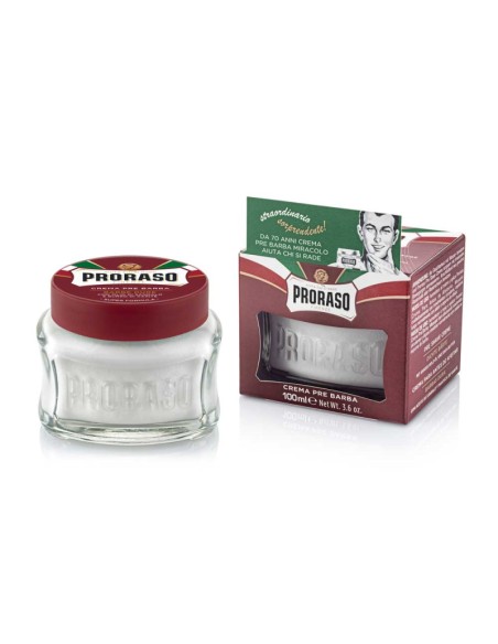 КРЕМ ЗА ПРЕДИ БРЪСНЕНЕ PRORASO - RED, ЗА ГРУБА БРАДА