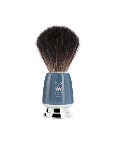 ЧЕТКА ЗА БРЪСНЕНЕ MÜHLE, СИНТЕТИЧЕН ВЕГАН КОСЪМ - RYTMO ПЕТРОЛ,  BLACK FIBER