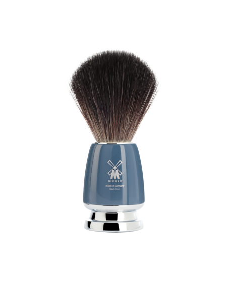 ЧЕТКА ЗА БРЪСНЕНЕ MÜHLE, СИНТЕТИЧЕН ВЕГАН КОСЪМ - RYTMO ПЕТРОЛ,  BLACK FIBER