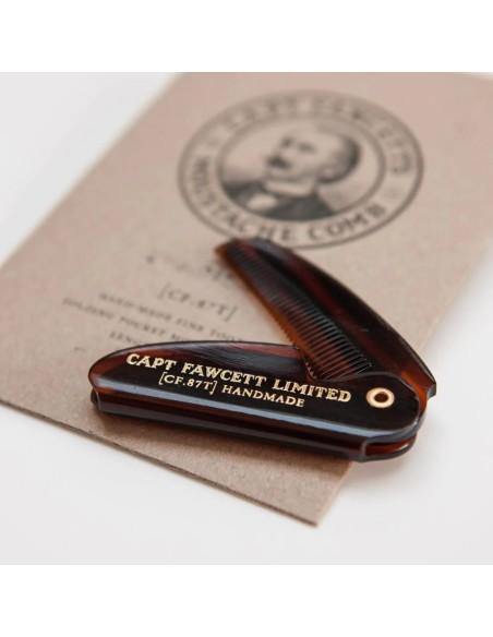 Captain Fawcett Folding Pocket Moustache Comb CF.87T