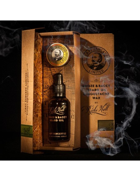 Captain Fawcett Booze & Baccy Oil & Wax Gift Set