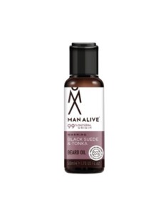 Man Alive Black Suede & Tonka Beard Oil 50ml