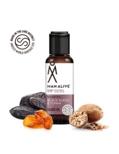 Man Alive Black Suede & Tonka Beard Oil 50ml 2