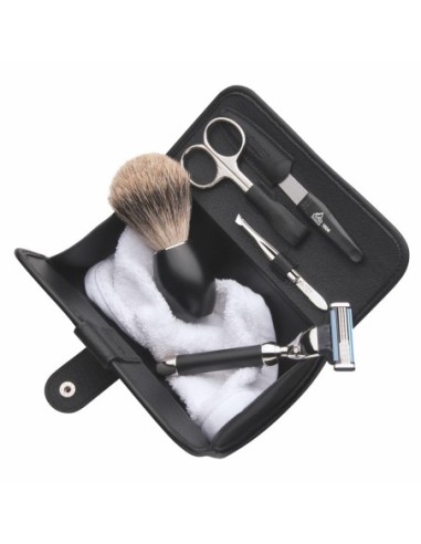 Комплект ERBE Travel Black 9669 – бръснене и маникюр, 6 части