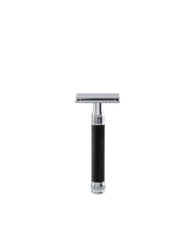 Класическа самобръсначка Edwin Jagger 3D Laser Diamond DE3DBC15BL – черна / хром