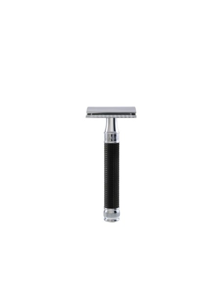 Класическа самобръсначка Edwin Jagger 3D Laser Diamond DE3DBC15BL – черна / хром