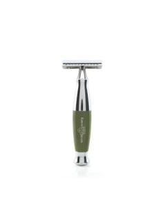 Класическа самобръсначка Edwin Jagger Diffusion R368CRSR – зелена / хром