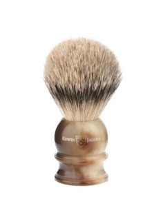 Четка за бръснене Edwin Jagger 3EJ462 – Silvertip Badger, имитация на рог