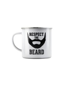 Емайлирано метално канче „Respect the beard“ – 360 мл