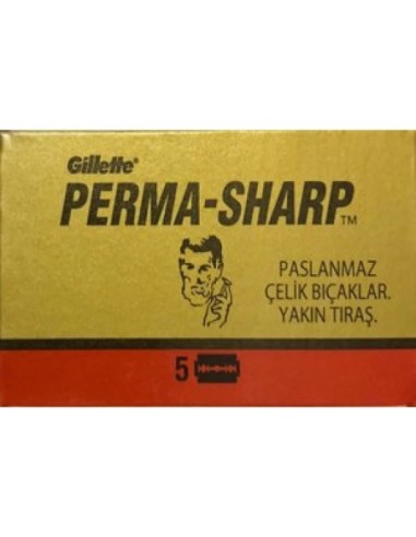 Ножчета за бръснене Gillette Perma Sharp Stainless с двойни остриета, 5 бр.