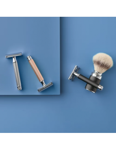 KЛАСИЧЕСКА САМОБРЪСНАЧКА ОТВОРЕН ГРЕБЕН MUHLE - TRADITIONAL, ЧЕРЕН ХРОМ | Vip-Shave
