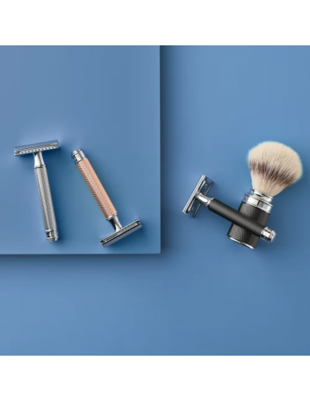 KЛАСИЧЕСКА САМОБРЪСНАЧКА ОТВОРЕН ГРЕБЕН MUHLE - TRADITIONAL, ЧЕРЕН ХРОМ | Vip-Shave