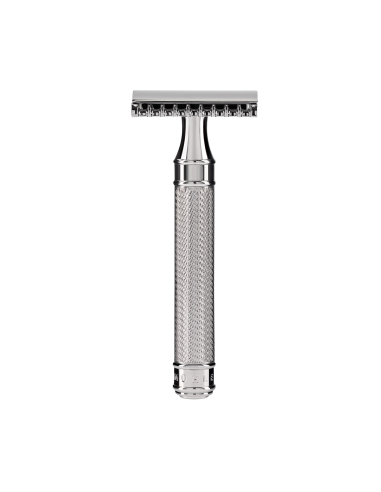 КЛАСИЧЕСКА САМОБРЪСНАЧКА ОТВОРЕН ГРЕБЕН MUHLE - TRADITIONAL ГРАНДИОЗНА, ХРОМ | Vip-Shave