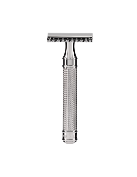 КЛАСИЧЕСКА САМОБРЪСНАЧКА ОТВОРЕН ГРЕБЕН MUHLE - TRADITIONAL ГРАНДИОЗНА, ХРОМ | Vip-Shave
